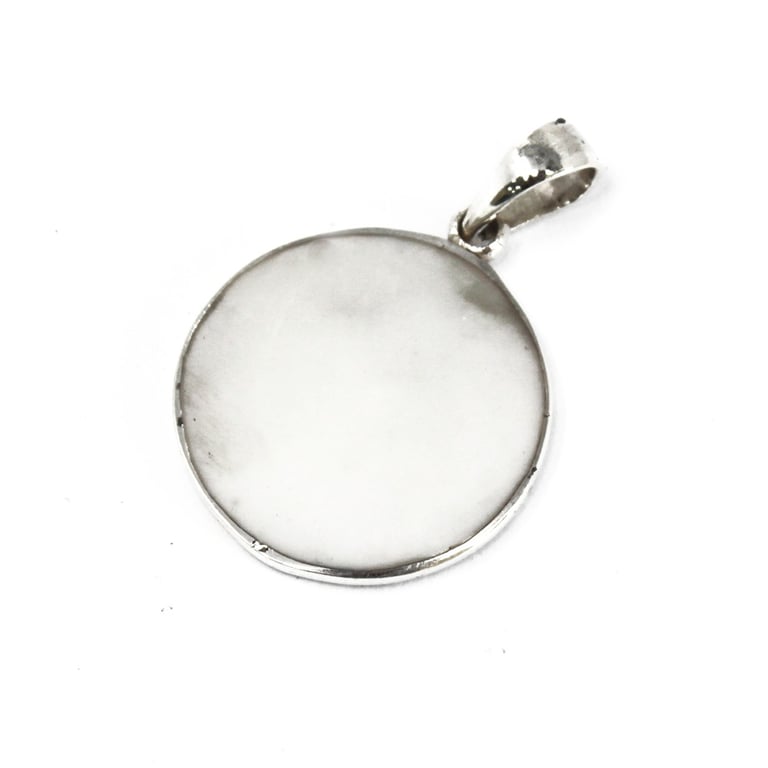 Silver Mother of Pearl Tree of Life Pendant (22mm)