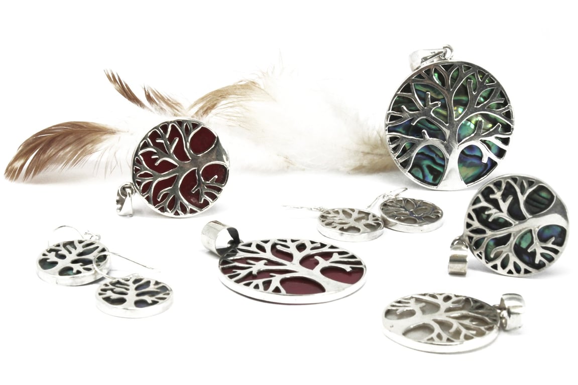 15mm Silver Coral Effect Tree of Life Earrings - Fashionable & Timeless