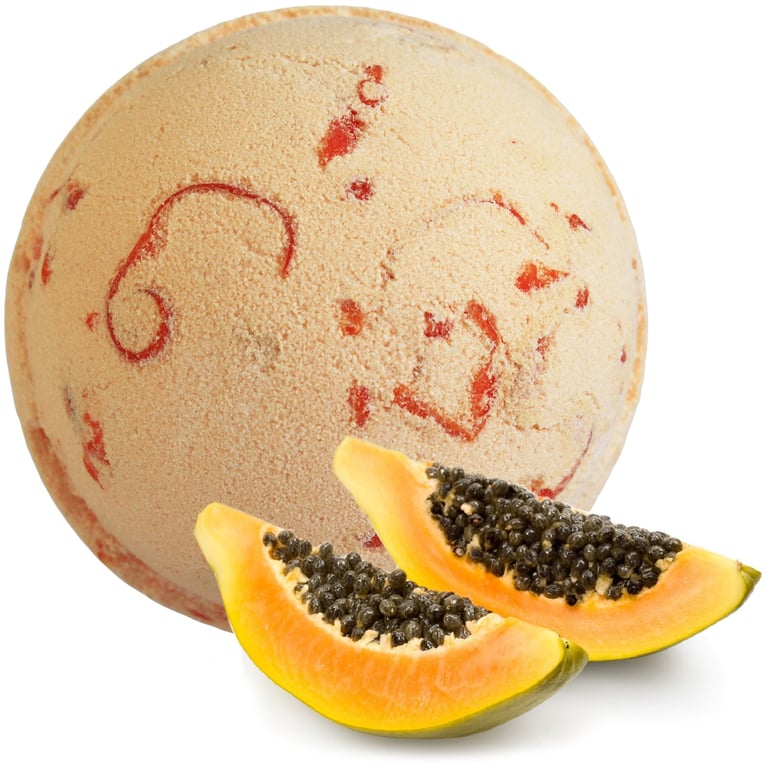 Tropical Paradise Coco Bath Bomb - Papaya Scented Relaxation Bliss