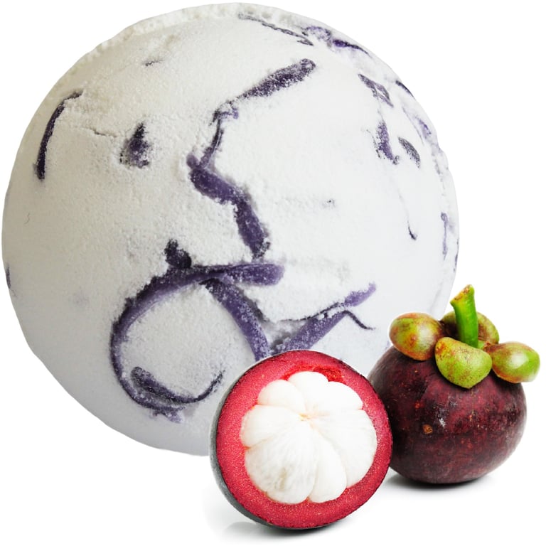 Tropical Paradise Coco Bath Bomb - Exotic Mangosteen Scent for Relaxing Beauty Routines