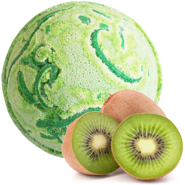 Tropical Paradise Coco Bath Bomb - Kiwi Fruit Scented Relaxation Bliss in Every Drop