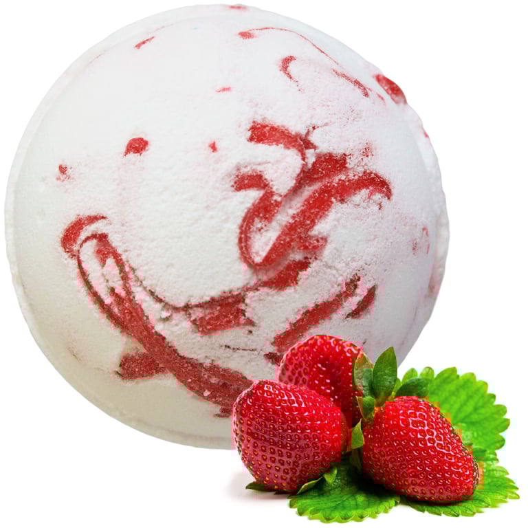 Tropical Paradise Coco Bath Bomb - Relaxing Strawberry Scent Bath Experience