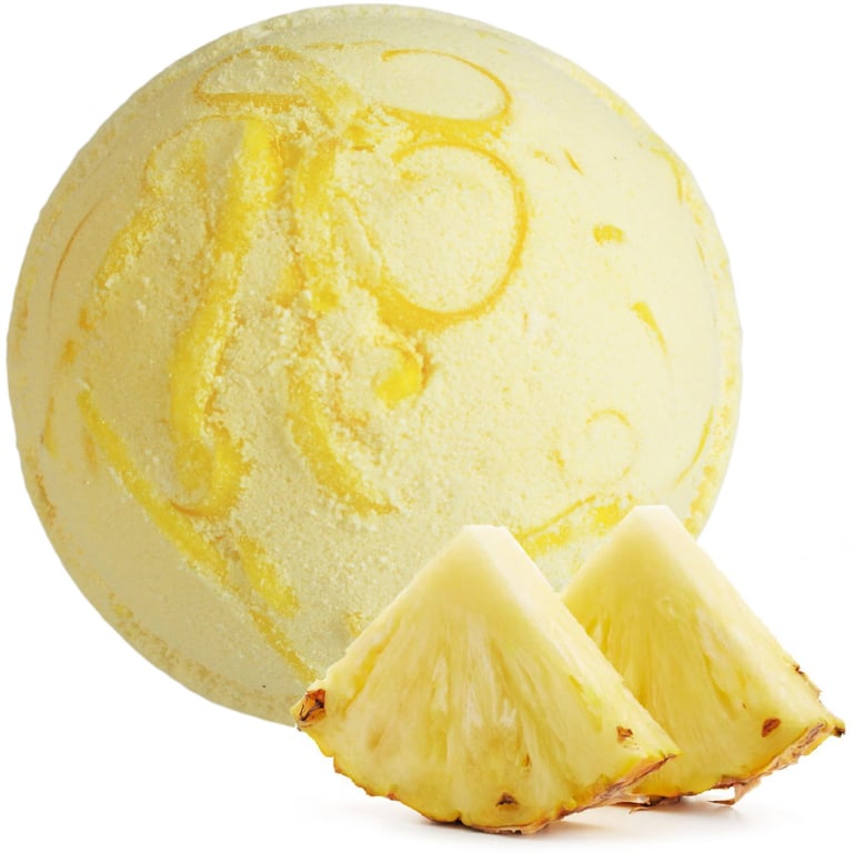 Tropical Paradise Coco Bath Bomb - Pineapple: Home Spa Treat with Tropical Bliss in Every Bubble