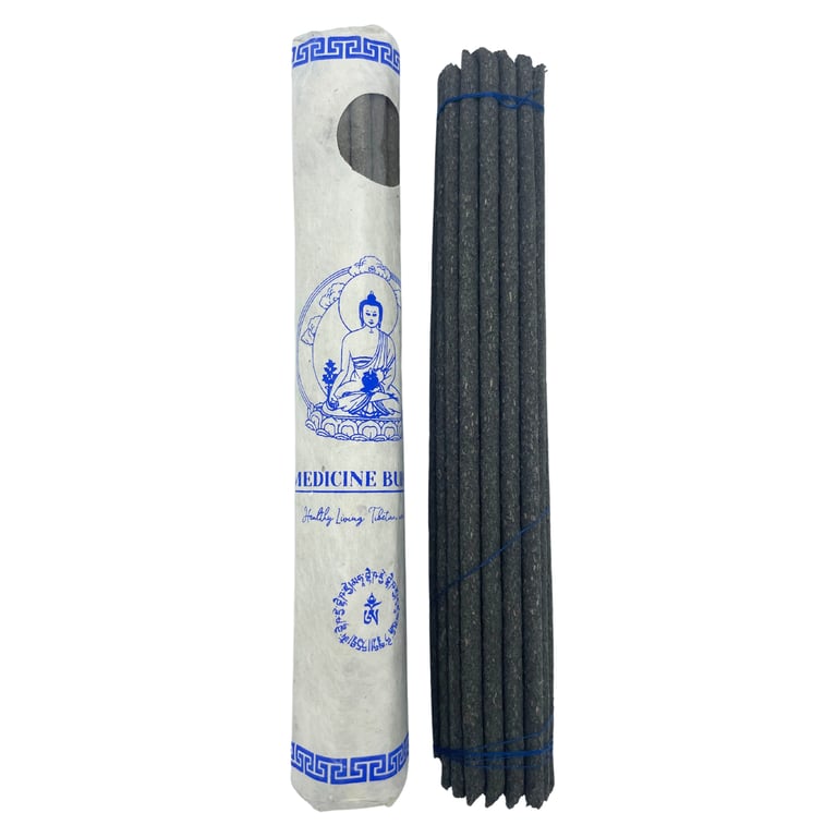 Medicine Buddha Premium Tibetan Incense Sticks - 30 Pack, High-Quality Buddhist Aromatherapy