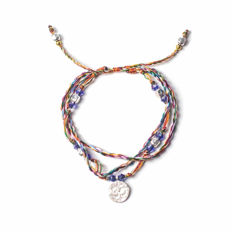 String Bracelet with Om Charm - Serene Meditation Accessory