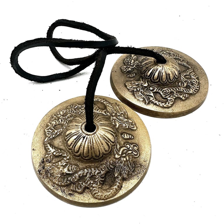 7.4cm Tibetan Tingsha - Handcrafted Dragon Design - Authentic Quality