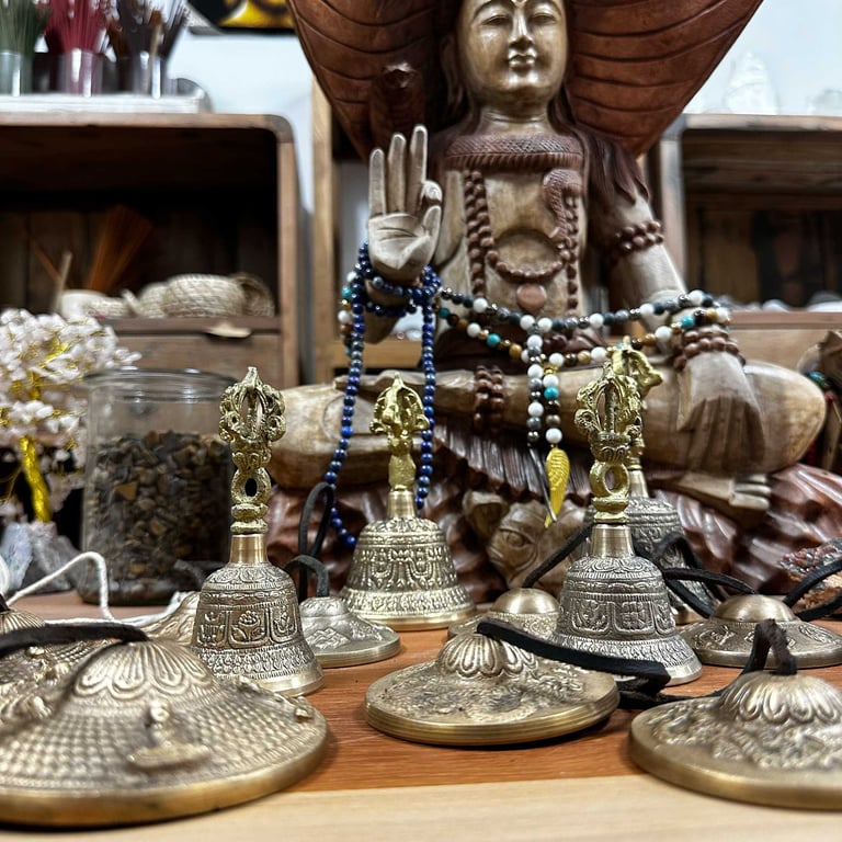 Small Tibetan Tingsha Bell - 5x11cm Handbell for Meditation and Sound Healing