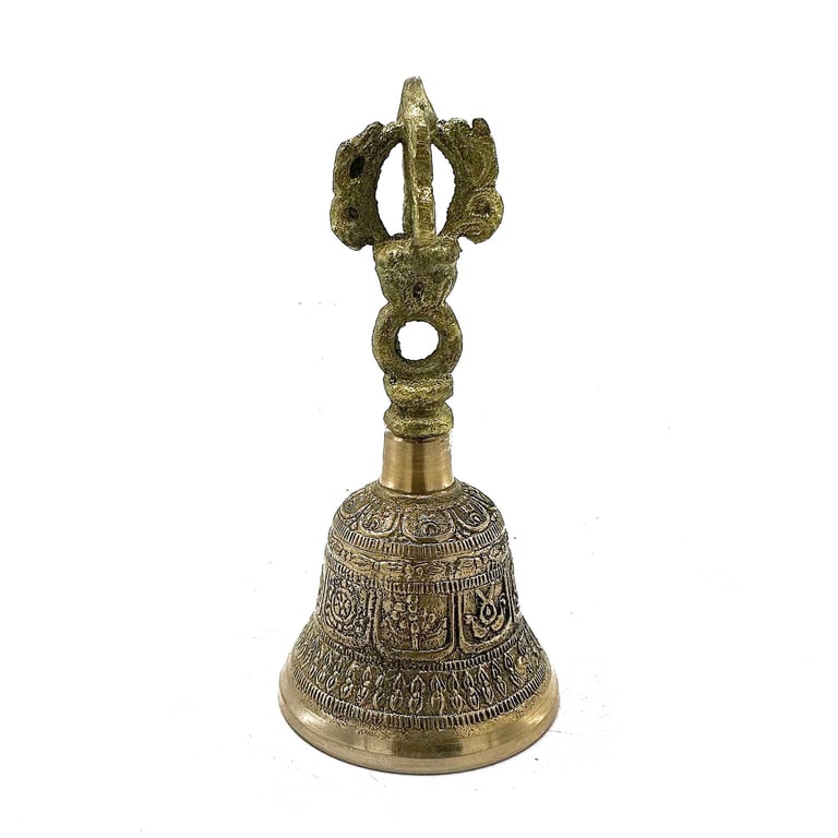 Medium Tibetan Tingsha Bell - 6x11.5cm Handbell for Meditation and Prayer