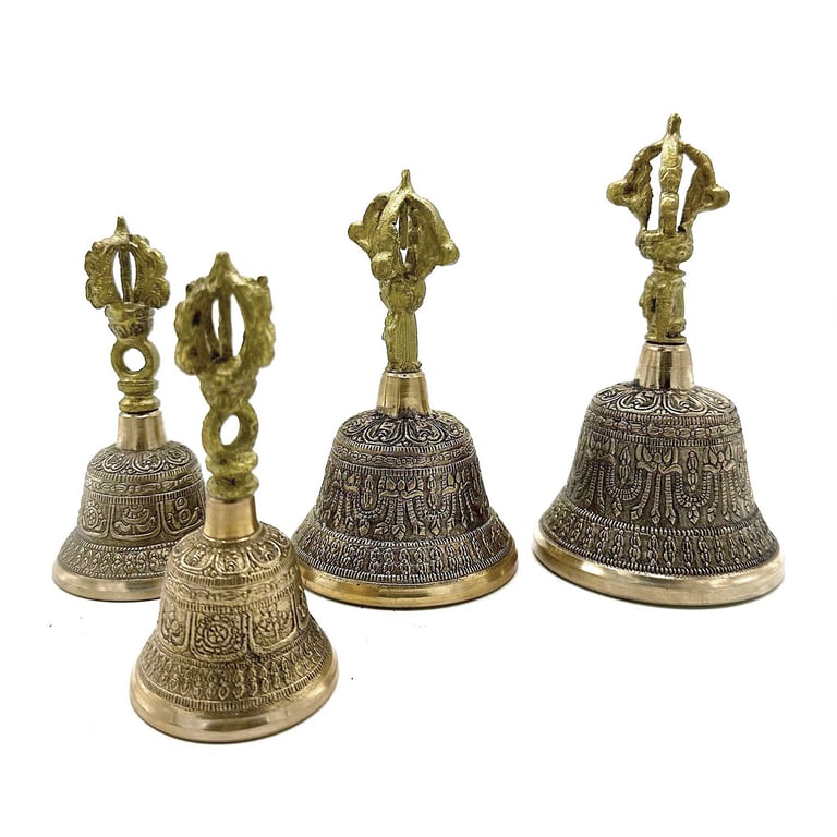 Medium Tibetan Tingsha Bell - 6x11.5cm Handbell for Meditation and Prayer