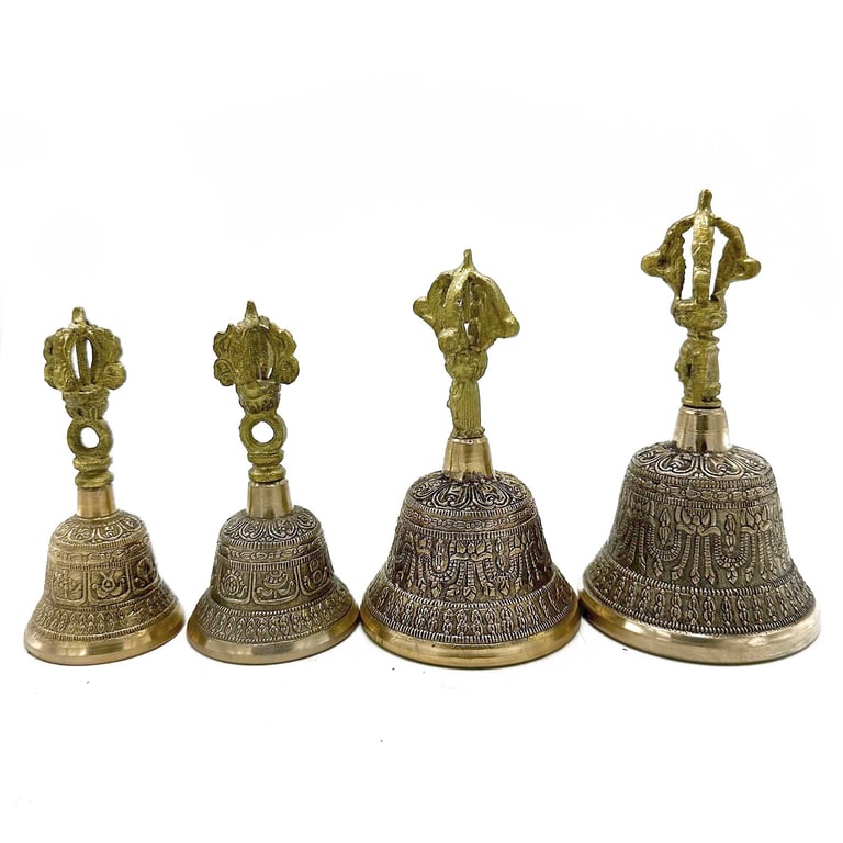 Medium Tibetan Tingsha Bell - 6x11.5cm Handbell for Meditation and Prayer