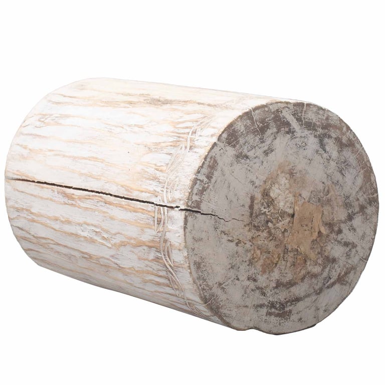Tribal Whitewash Stool - Albasia Design