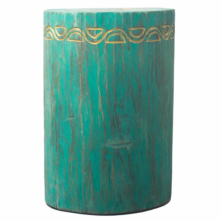 Tribal Stool/Table (Turquoise) - Albasia Design