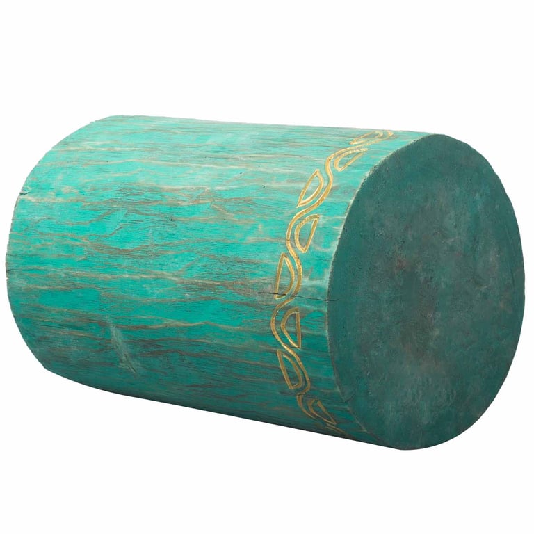 Tribal Stool/Table (Turquoise) - Albasia Design