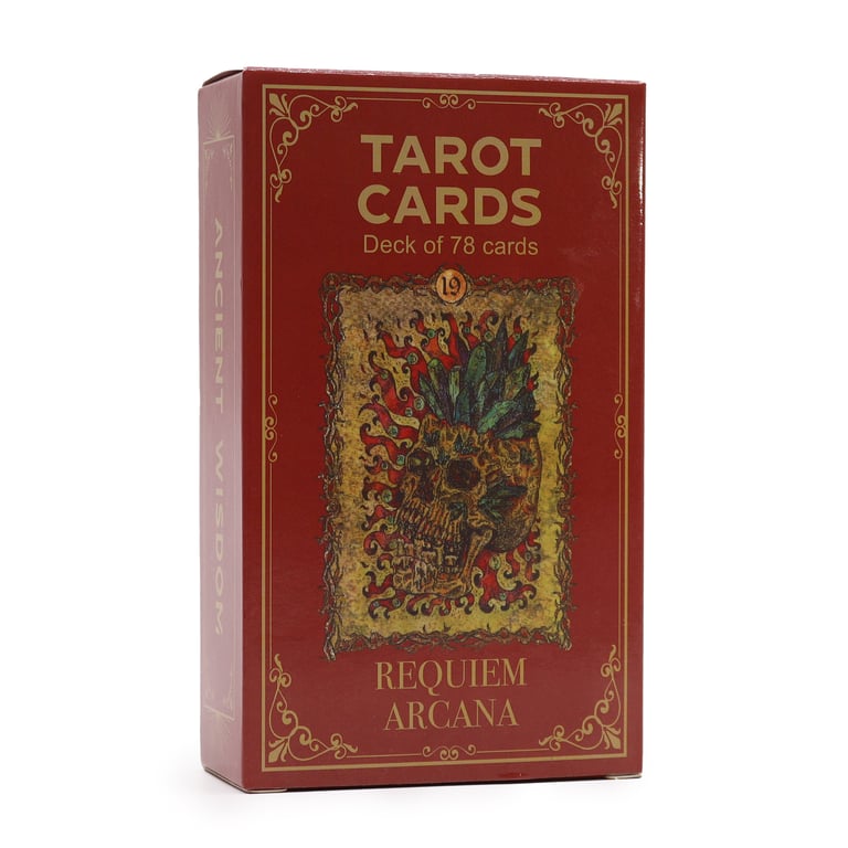 Requiem Arcana Tarot Cards with Comprehensive Guide Book for Spiritual Guidance and Occult Insights