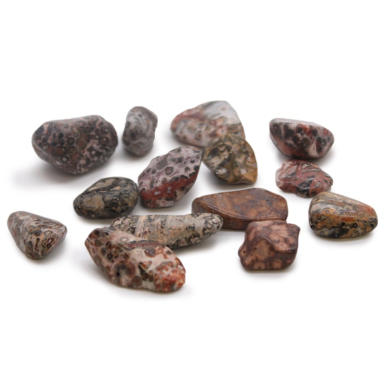 Natural Leopard Skin M Tumble Stone - Geode Healing Meditation Stone