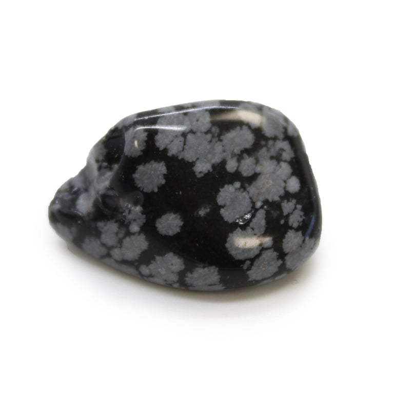 M Tumble Stone - Natural Obsidian Snowflake Geode Piece