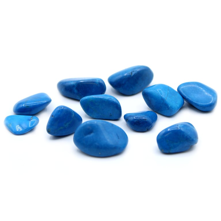 M Tumble Stone - Blue Howlite Healing Crystal for Meditation and Spiritual Growth