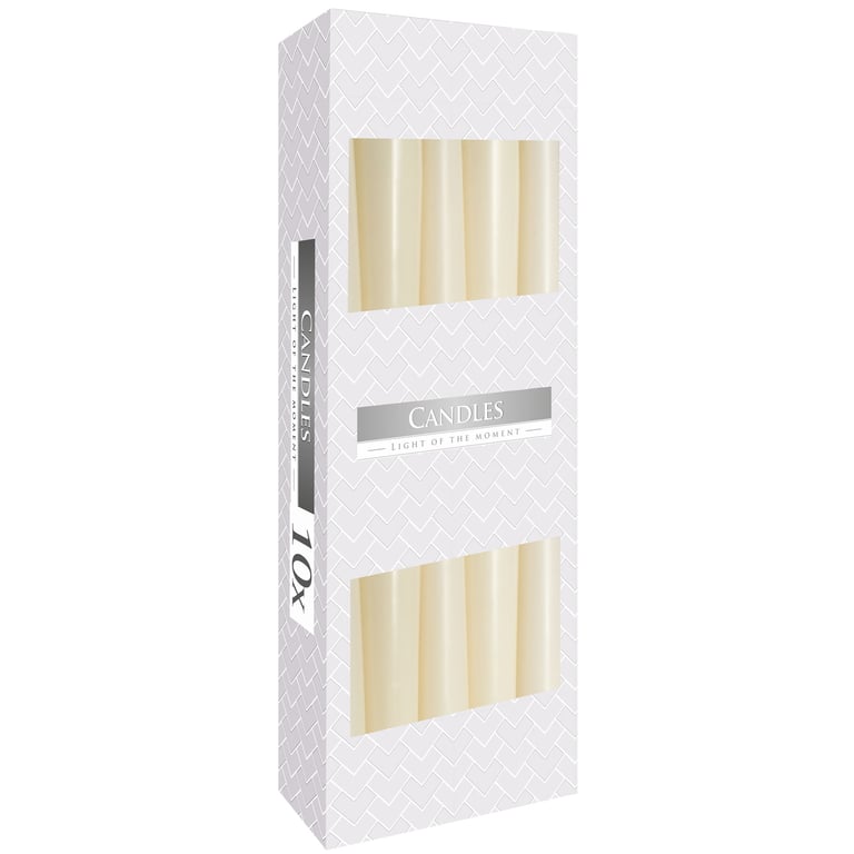 Ivory Scented Taper Candle - Simple, Elegant, Long-Lasting White Candles