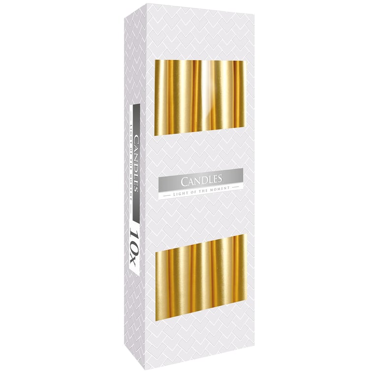 Gold Scented Taper Candle - Compatible with Standard Candle Holders