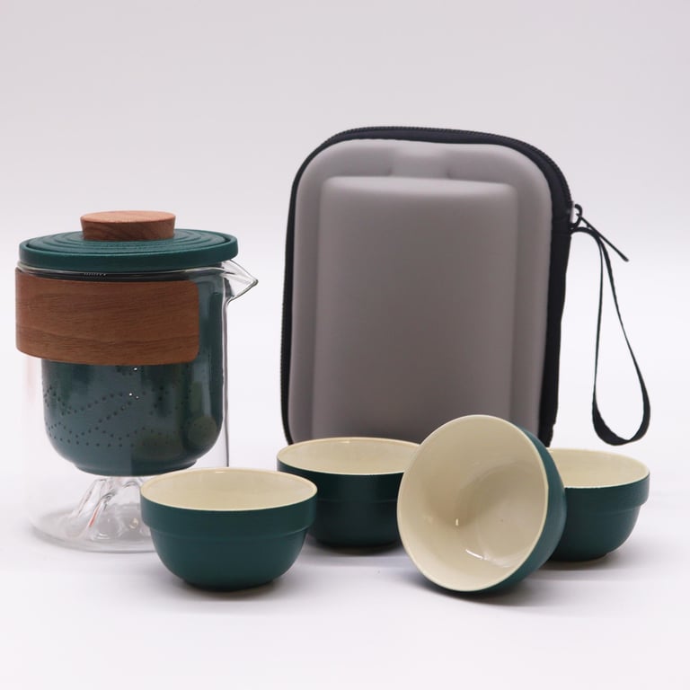 Travel Mountain Teapot Set (4-Piece) - Portable & Compact - Four Friends Brand