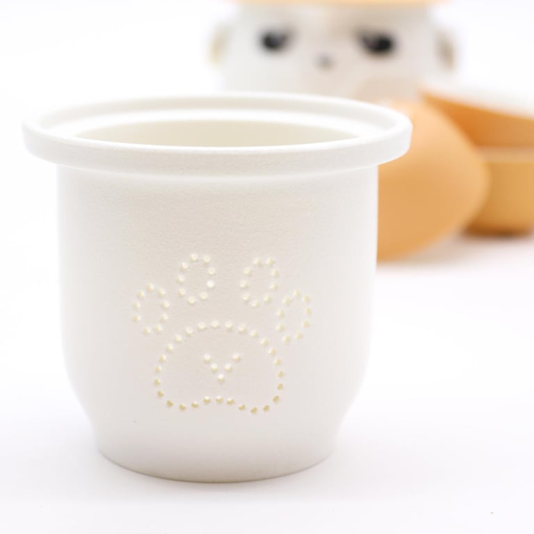 Orange Teapot Set (3 Cups) - Panda Design - PandaTeaware