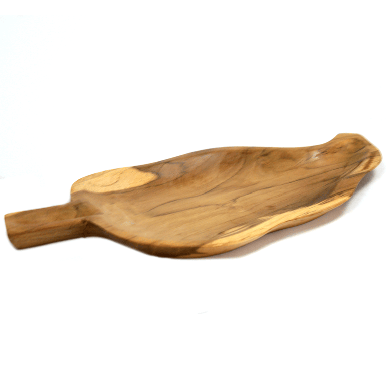 Teak Leaf Bowl (32cm) - Durable & Unique Design - Brand Name