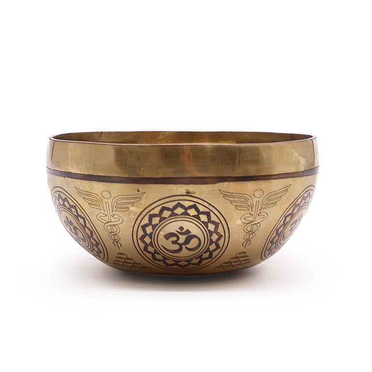 7 Chakra Tibetan Healing Engraved Bowl (16cm) - Balancing Mind & Body
