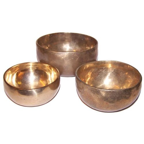 Handmade Brass Singing Bowls - Set of 3 - Premium Quality