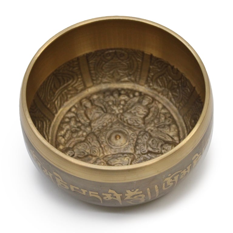 Large Five Buddha Singing Bowl - Handcrafted for Meditative Sound Experience