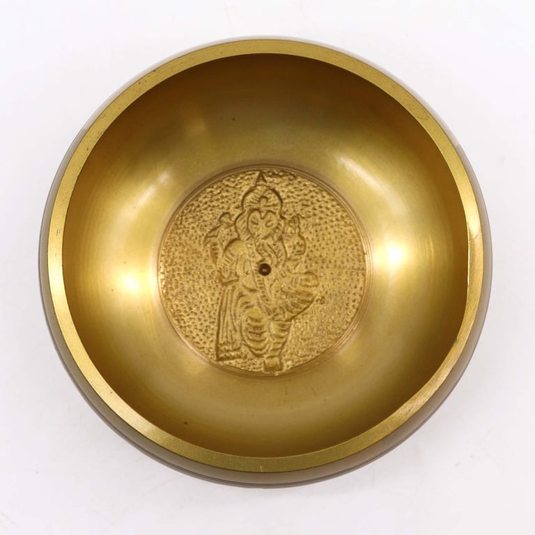 Large Ganesh Singing Bowl - Handcrafted for Meditative Sound Experience