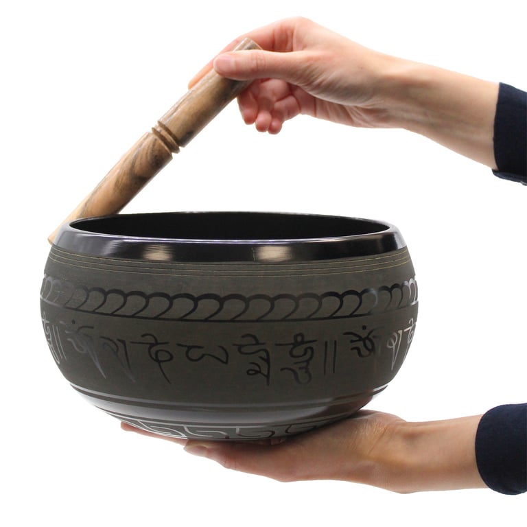 Loud Singing Bowl (Five Buddha Design) - Deep Meditative Sound