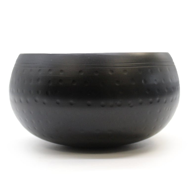 18cm Large Black Beaten Bowl - Durable & Stylish by Unbranded
