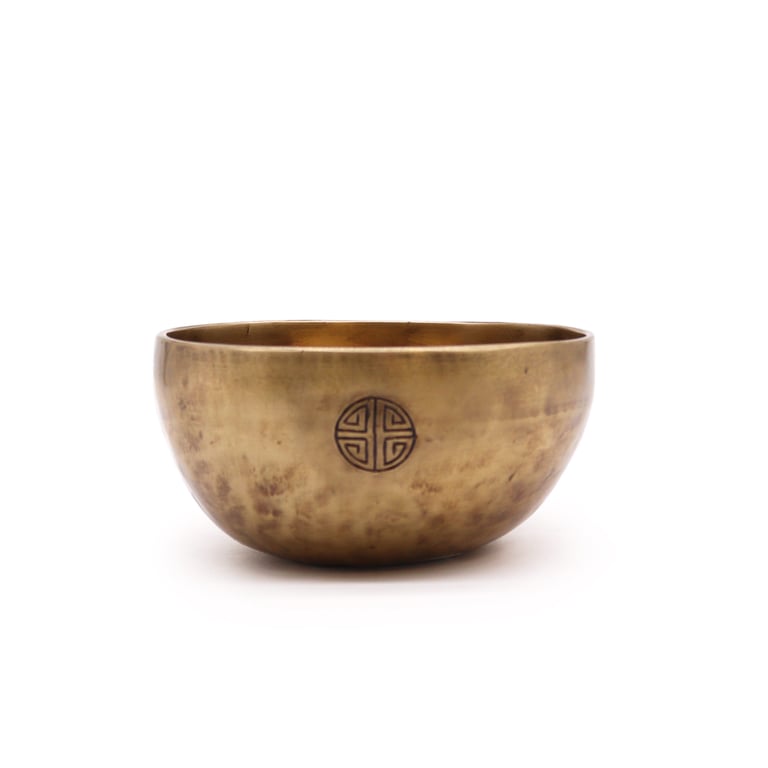 Small Nepalese Handcrafted Moon Bowl (550g, 13cm) - Unique Artisanal Design