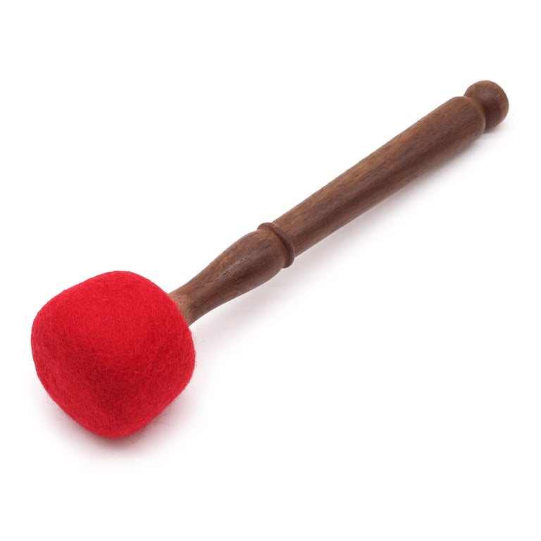 Large Felted Gong Stick - 23cm Handmade Meditation Instrument