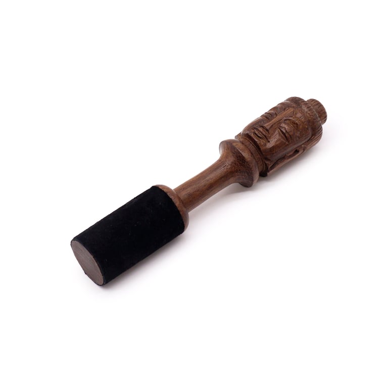 14cm Wooden Buddha Carving Meditation Stick - Spiritual Symbol for Buddhist Rituals and Mindfulness Practice