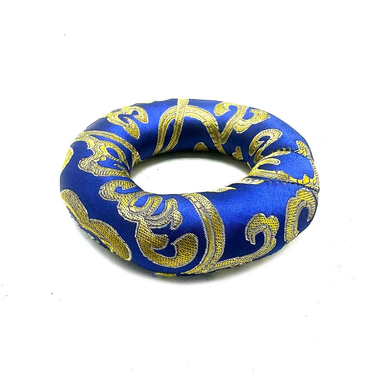 Blue 10cm Hoop Cushion for Singing Bowls - Meditation Sound Bath Support