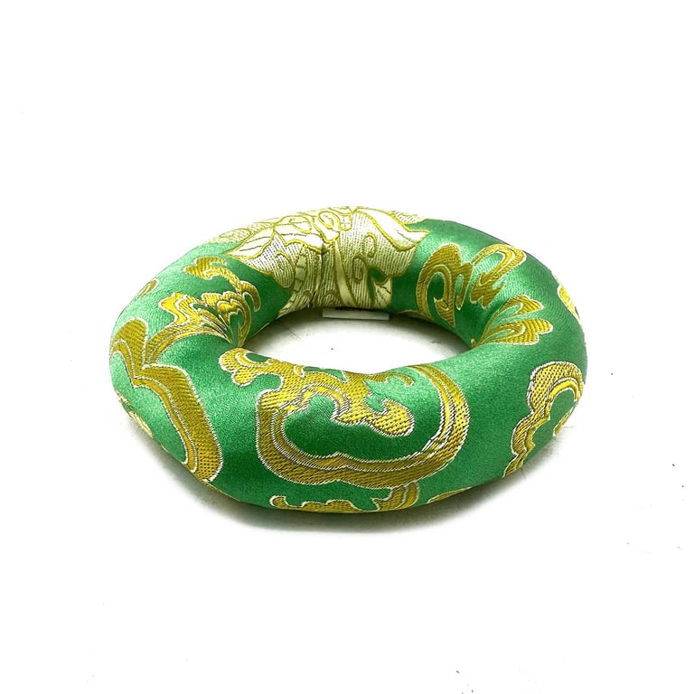 10cm Green Hoop Cushion for 12-14cm Singing Bowls - Meditation and Sound Bath Support