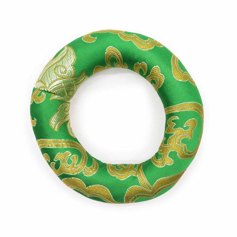 10cm Green Hoop Cushion for 12-14cm Singing Bowls - Meditation and Sound Bath Support