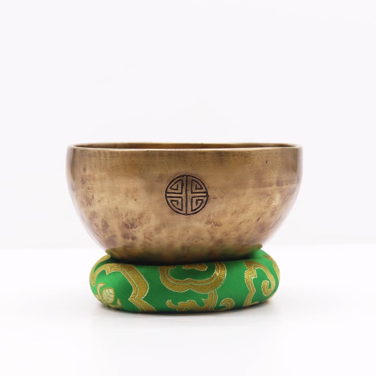 10cm Green Hoop Cushion for 12-14cm Singing Bowls - Meditation and Sound Bath Support