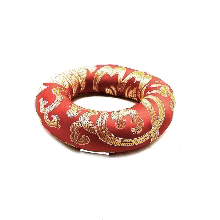 10cm Red Hoop Cushion for 12-14cm Singing Bowls - Meditation and Sound Bath Support