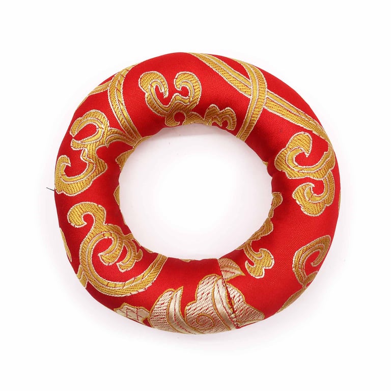 10cm Red Hoop Cushion for 12-14cm Singing Bowls - Meditation and Sound Bath Support