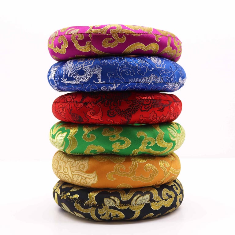 16cm Hoop Cushion - Assorted Colours for Singing Bowls, Meditation & Sound Bath Wellness