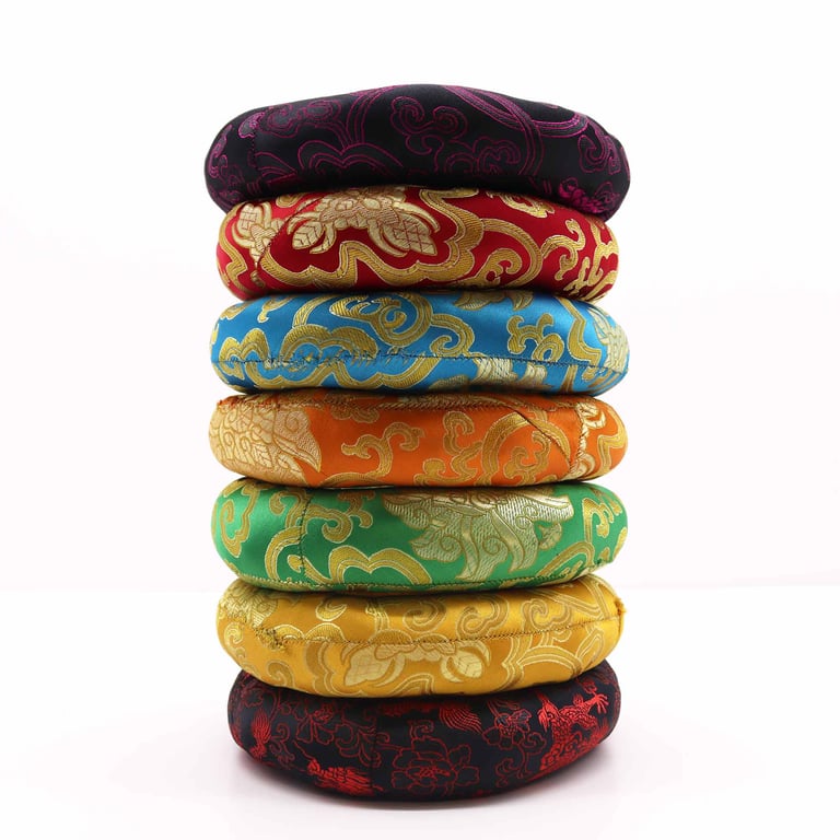 18cm Hoop Cushion - Assorted Colours for Singing Bowls (20-24cm) Meditation & Sound Healing Support