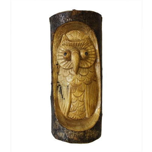 Wooden Owl Trunk - Decorative Storage Box 24x11x5cm