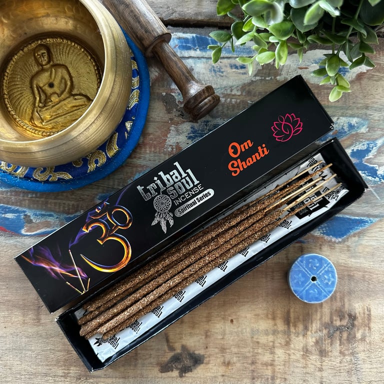 Tribal Soul Spiritual Incense Sticks Set with Ceramic Holder - Mindful Home Aromatherapy for Meditation