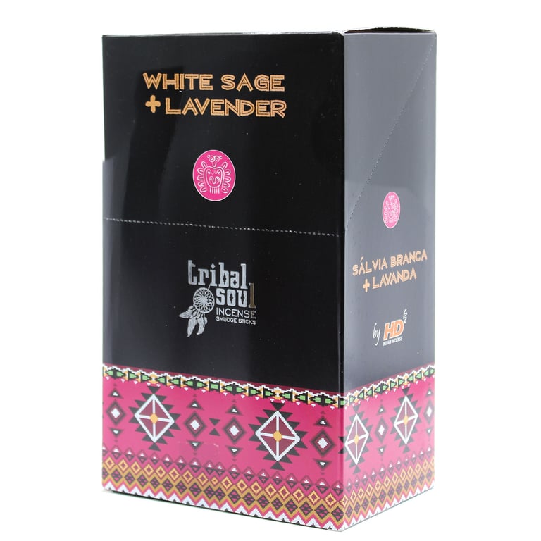 Tribal Soul White Sage Lavender Incense Sticks - Sacred Smudging for Home Aromatherapy Relaxation