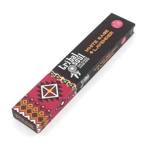 Tribal Soul White Sage Lavender Incense Sticks - Sacred Smudging for Home Aromatherapy Relaxation