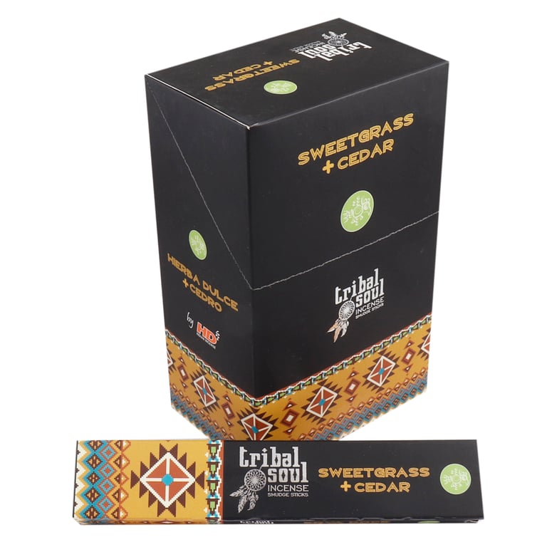 Tribal Soul Incense Sticks - Sweet Grass & Cedar Blend for Spiritual Wellness and Home Fragrance