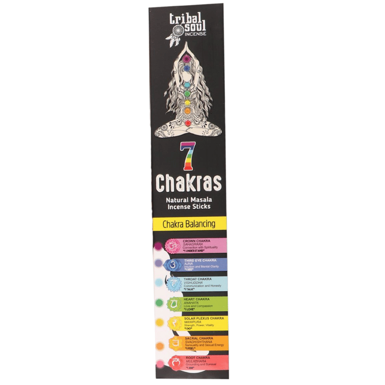 Tribal Soul 7 Chakra Incense Sticks - Spiritual Aromatherapy for Home and Mind Balance
