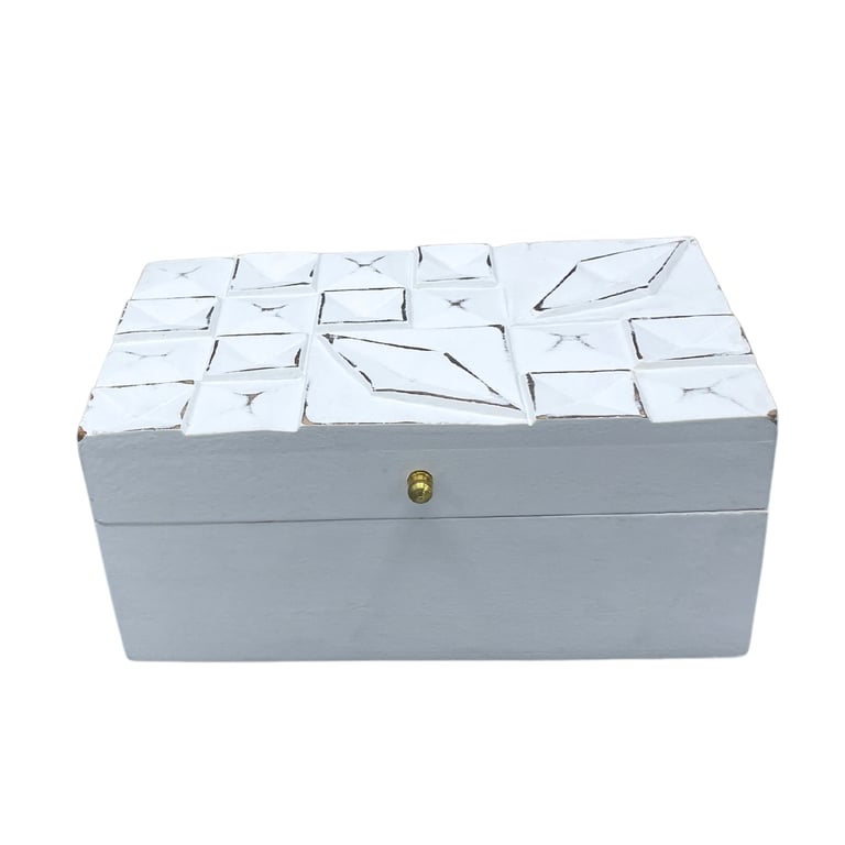 White Diamonds Vintage Deco Multi-Purpose Box (22x12x10cm)